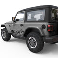 WAVE MOUNTAIN DOOR DECAL FITS 2018+ JEEP WRANGLER 2 DOOR JLU