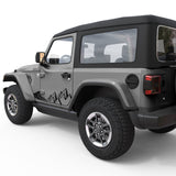 WAVE MOUNTAIN DOOR DECAL FITS 2018+ JEEP WRANGLER 2 DOOR JLU