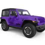 WAVE MOUNTAIN BODY GRAPHIC DECAL FITS 2005-2017 JEEP WRANGLER 2 DOOR JKU