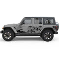 WAVE MOUNTAIN SIDE GRAPHIC DECAL FITS 2018+ JEEP WRANGLER 4 DOOR JLU