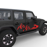 WAVE MOUNTAIN DOOR DECAL FITS 2005-2017 JEEP WRANGLER 4 DOOR JKU