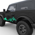 WAVE MOUNTAIN DOOR DECAL FITS 2021+ FORD BRONCO 2 DOOR