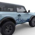 WAVE MOUNTAIN DOOR DECAL FITS 2023 FORD BRONCO 2 DOOR