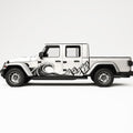 WAVES AND MOUNTAINS SIDE GRAPHIC DECAL FITS JEEP GLADIATOR