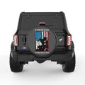 WE STAND FOR THE FLAG WE KNEEL FOR THE FALLEN BLACK CARBON FIBER TIRE COVER