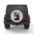 WE STAND FOR THE FLAG WE KNEEL FOR THE FALLEN WHITE TIRE COVER