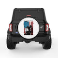 WE STAND FOR THE FLAG WE KNEEL FOR THE FALLEN WHITE TIRE COVER