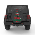 WE WOOF YOU A MERRY CHRISTMAS BLACK CARBON FIBER TIRE COVER