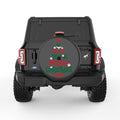 WE WOOF YOU A MERRY CHRISTMAS BLACK CARBON FIBER TIRE COVER