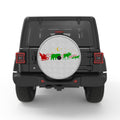 WILD FOREST SANTA SLEIGH WHITE TIRE COVER