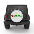WILD FOREST SANTA SLEIGH BLACK TIRE COVER