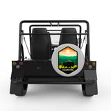 YELLOWSTONE SILVER CARBON FIBER TIRE COVER FOR MOKE