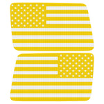 YELLOW AND WHITE AMERICAN FLAG QUARTER WINDOW DRIVER & PASSENGER DECALS