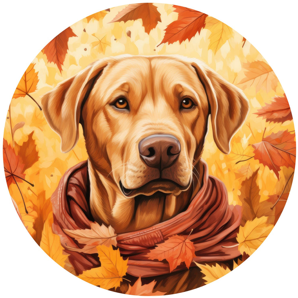 YELLOW LABRADOR FALL