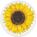 YELLOW SUNFLOWER BLACK TIRE COVER