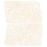 YELLOW TOPOGRAPHIC MAP QUARTER WINDOW DRIVER & PASSENGER DECALS