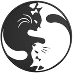 YING YANG CATS BLACK TIRE COVER