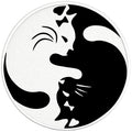 YING YANG CATS BLACK TIRE COVER