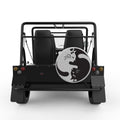YING YANG CATS SILVER CARBON FIBER TIRE COVER FOR MOKE