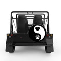 YING YANG PAW HEART BLACK TIRE COVER FOR MOKE