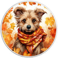 YORKIE FALL WHITE TIRE COVER