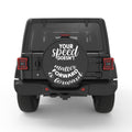 YOUR SPEED DOESNT MATTER PEARL  WHITE CARBON FIBER TIRE COVER