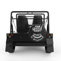 YOUR SPEED DOESNT MATTER BLACK CARBON FIBER TIRE COVER FOR MOKE