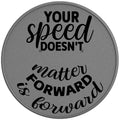 YOUR SPEED DOESNT MATTER SILVER CARBON FIBER TIRE COVER