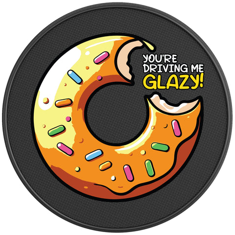 YOU ARE DRIVING ME GLAZY PEARL  WHITE CARBON FIBER TIRE COVER