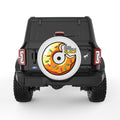 YOU ARE DRIVING ME GLAZY PEARL  WHITE CARBON FIBER TIRE COVER