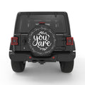 YOU ARE INSPIRATION PEARL  WHITE CARBON FIBER TIRE COVER