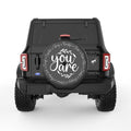 YOU ARE INSPIRATION BLACK CARBON FIBER TIRE COVER