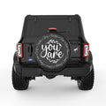YOU ARE INSPIRATION BLACK TIRE COVER