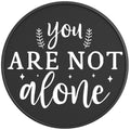 YOU ARE NOT ALONE BLACK CARBON FIBER TIRE COVER