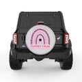 YOU ARE NOT ALONE SILVER CARBON FIBER TIRE COVER
