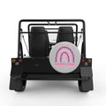 YOU ARE NOT ALONE SILVER CARBON FIBER TIRE COVER FOR MOKE