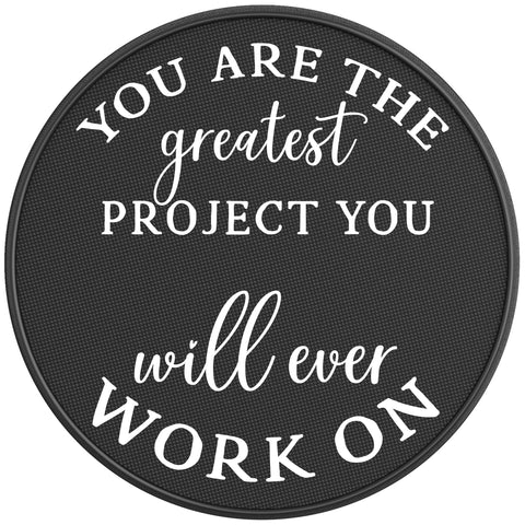 YOU ARE THE GREATEST PROJECT PEARL  WHITE CARBON FIBER TIRE COVER