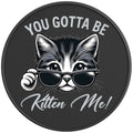 YOU GOTTA BE KITTEN ME BLACK CARBON FIBER TIRE COVER