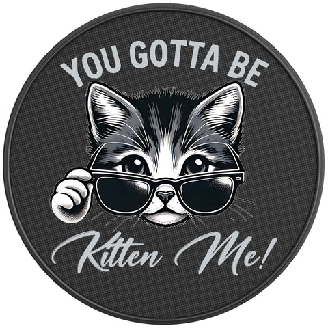 YOU GOTTA BE KITTEN ME BLACK CARBON FIBER TIRE COVER
