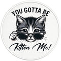 YOU GOTTA BE KITTEN ME PEARL  WHITE CARBON FIBER TIRE COVER