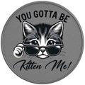 YOU GOTTA BE KITTEN ME SILVER CARBON FIBER TIRE COVER