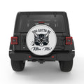 YOU GOTTA BE KITTEN ME SILVER CARBON FIBER TIRE COVER