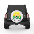 YOU MATTER PEARL  WHITE CARBON FIBER TIRE COVER