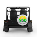 YOU MATTER WHITE CARBON FIBER TIRE COVER FOR MOKE
