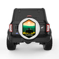 YELLOWSTONE NATIONAL PARK PEARL  WHITE CARBON FIBER TIRE COVER
