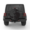 YING YANG CATS BLACK CARBON FIBER TIRE COVER
