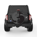 YING YANG CATS BLACK CARBON FIBER TIRE COVER