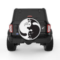 YING YANG CATS WHITE TIRE COVER