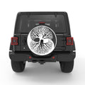 YING YANG TREE OF LIFE BLACK CARBON FIBER TIRE COVER
