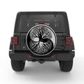 YING YANG TREE OF LIFE WHITE TIRE COVER